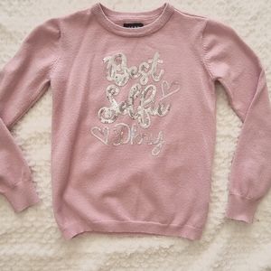 girls light sweater and long sleeve top